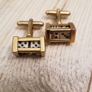 Vintage Cufflinks with Removable Dice
